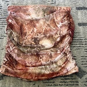 SHEIN Multicolor Snake Print Tube Top